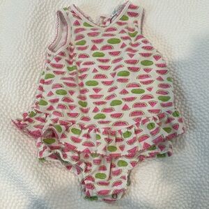 Kissy Kissy watermelon onesie with matching hat